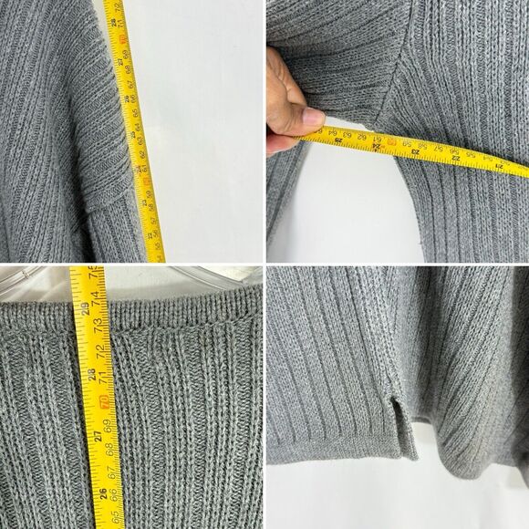 Vintage Aeropostale Sweater Mens Size XL Gray Henley Knit Ribbed Pullover - Picture 10 of 13